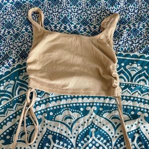 Cream / Tan Tank With Straps